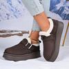 Women Ankle Boots Plush Warm Fashionable Boots Outdoor Comfortable Shoes for Women Winter Thickened Fluff Snow Boots Ladies