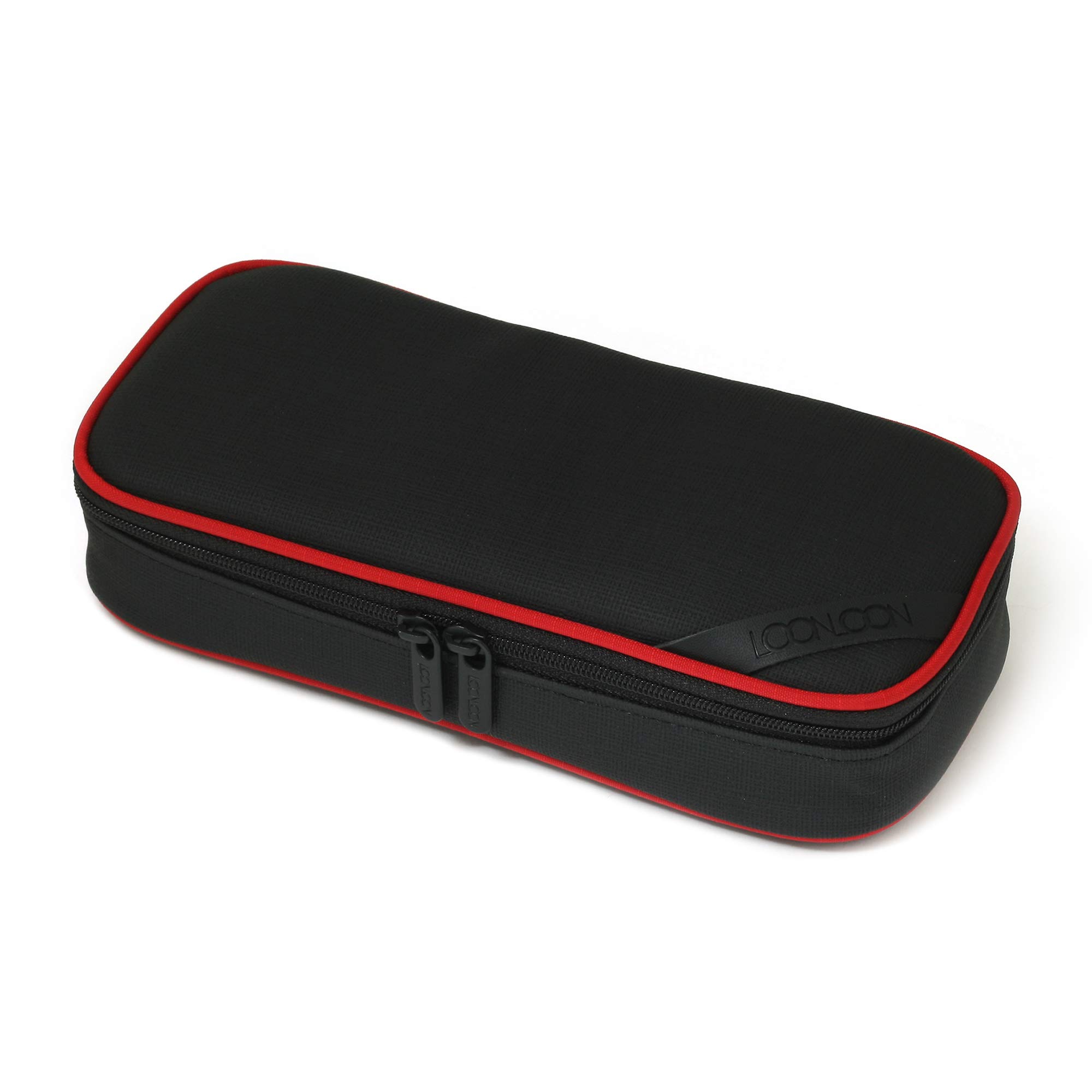 

LOONLOON 660 Rainy Pencil Case Black Large Capacity Stylish Multifunctional Two-Story