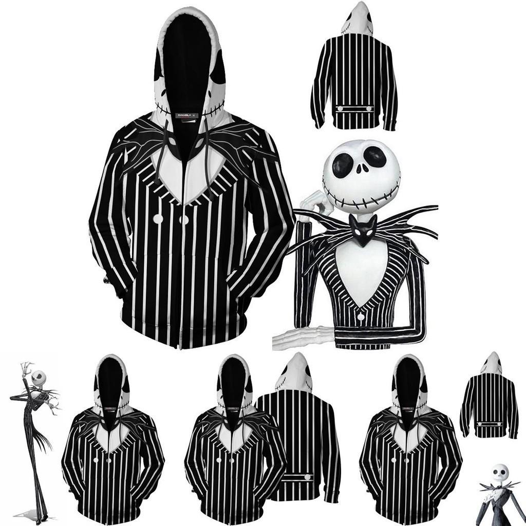 The Nightmare Before Christmas Jack Skellington 3d Cosplay Costume Hoodie With Vibrant Digital Print And Soft Breathable Material