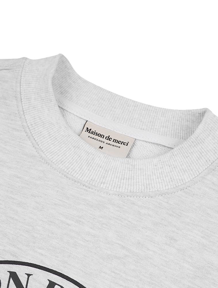 LA MAISON STUDIO Women'S Crop Flare Circle Heavy Terry Sweatshirt Ash Gray (Fcd3Ts711W)