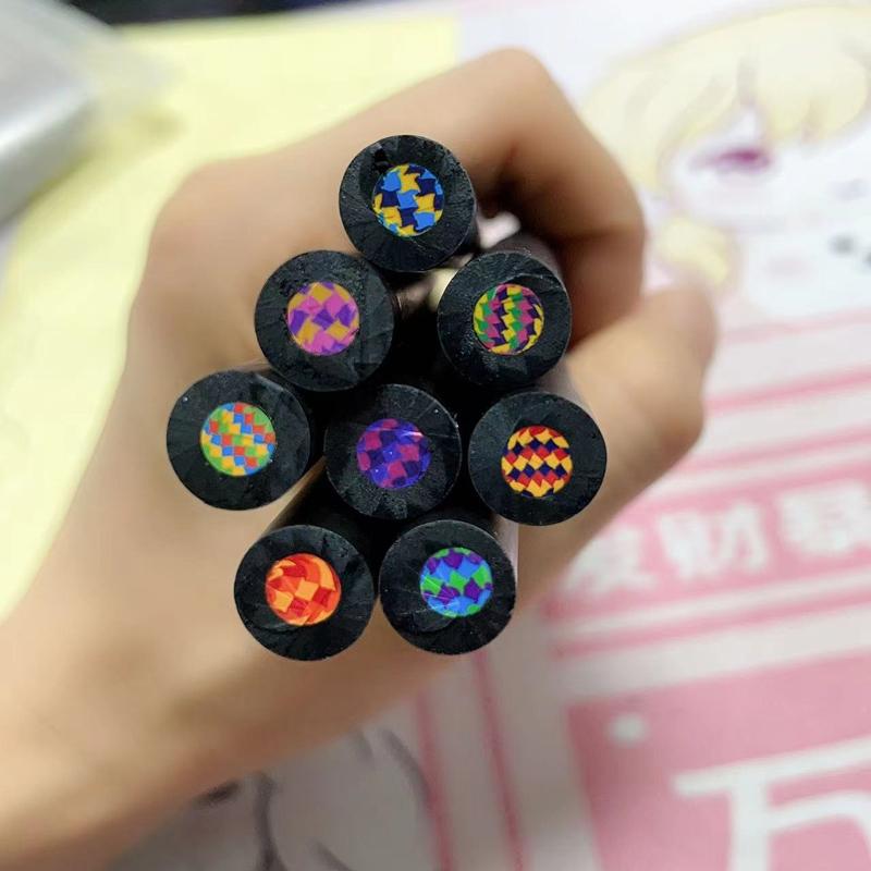 8Pcs Rainbow Pencils, Colored Pencils for Adults, 8 Colors Multicolored Pencils for Art Supplies Drawing, Coloring, Sketching