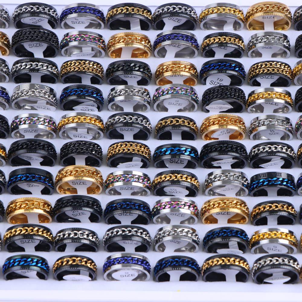 10 teile/los Großhandel Mode Einfache Edelstahl Ring Für Männer Frauen Schöne Trendy Punk Schmuck Vintage Geburtstag Party Geschenke
