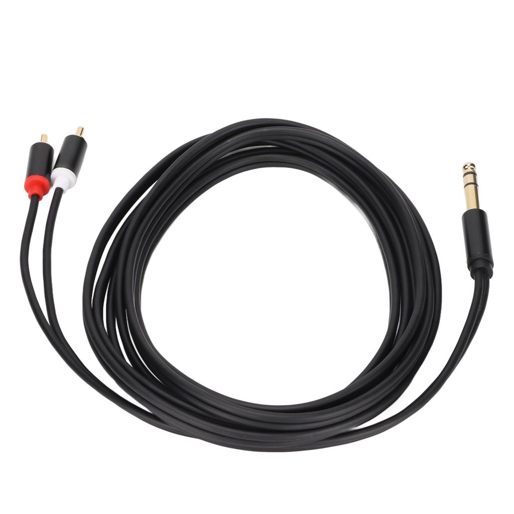 6,35mm auf 2 Cinch Kabel Vergoldete Serie 1 4 Zoll auf 2 Cinch Stecker Stereo Audio Adapter Y-Splitter Cinch Kabel