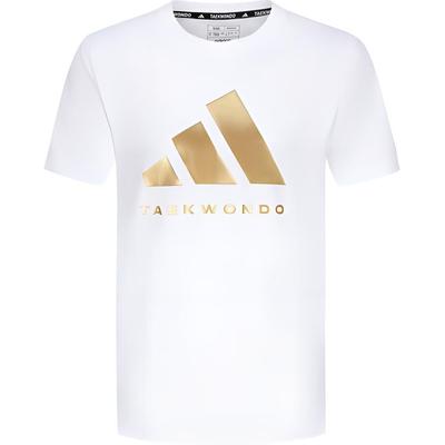adidas Printed Logo Casual Loose Knit Breathable Round Neck Short Sleeve T-Shirt Unisex Tops Platinum ADICLTS24TK-WG
