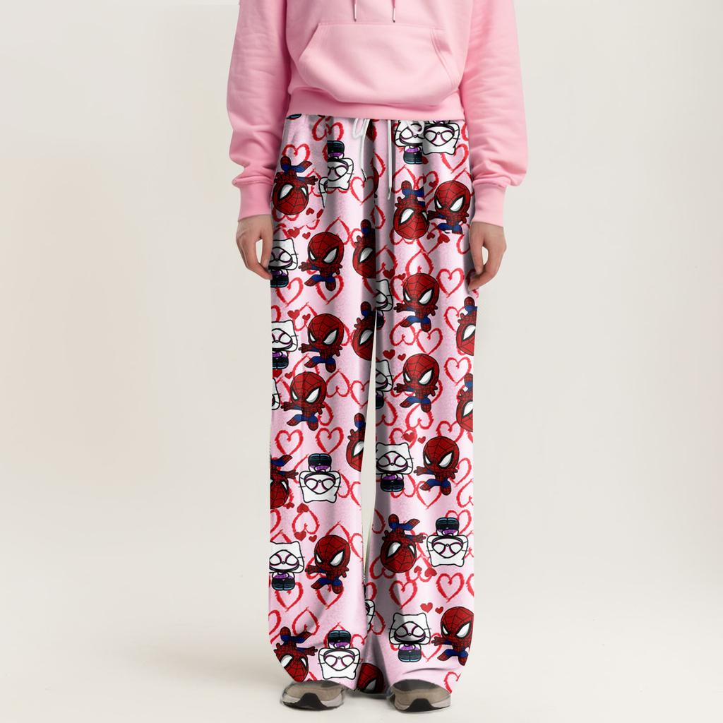 Anime Pajamas For Women Men Cartoon Unisex Couple All Over Print Bottoms Sleep Pajama Pants New Year Valentine Gifts