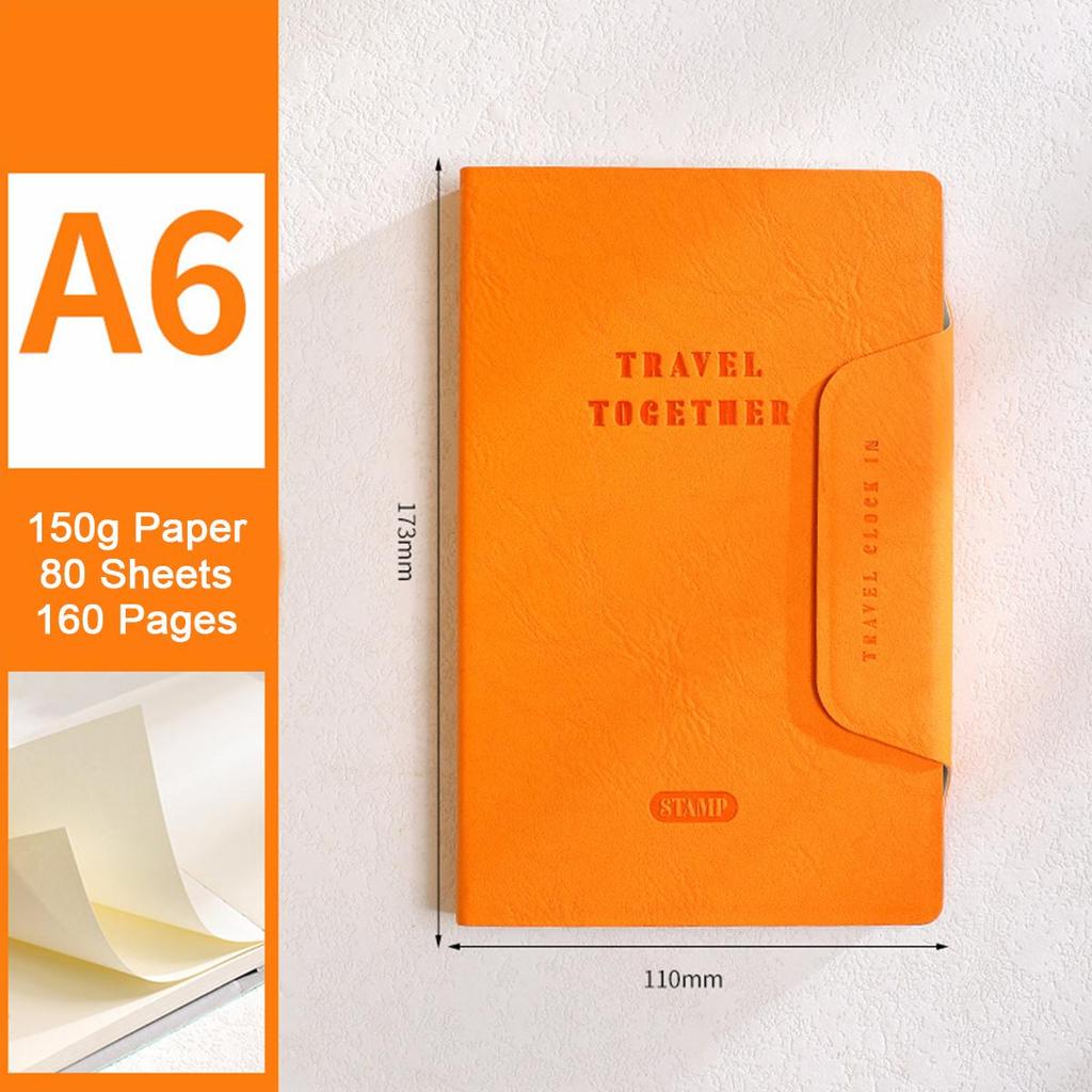 A6 Travel Journal, Student Leather Notebook, Blank Pages, Notepad, Drawing Book, Business Meeting Record Book, Mind Map, 80 Sheets
