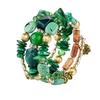 Woman Stylish Multiple Layer Bracelet Rhinestone Turquoise Agate Beads Hand Chain Ornament Festival Birthday Gift