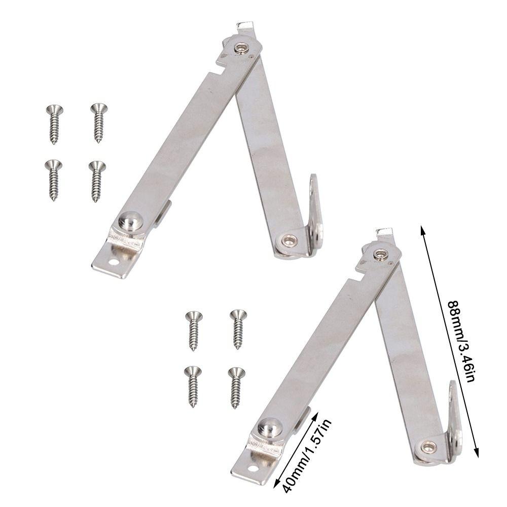 2pcs Efficient Folding Support Hinges With Screws Door Stay Hinge Small Lid Support Hinges Windows