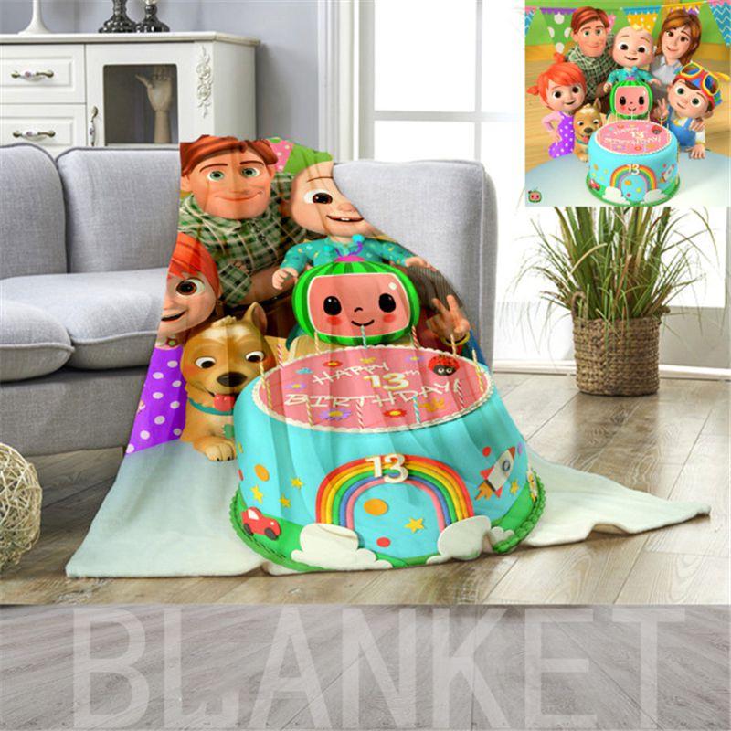 

Super Flannel Blankets Soft Comfortable Warm Winter Kids Gift Birthday Cake,100*150cm-39.37*59.06in