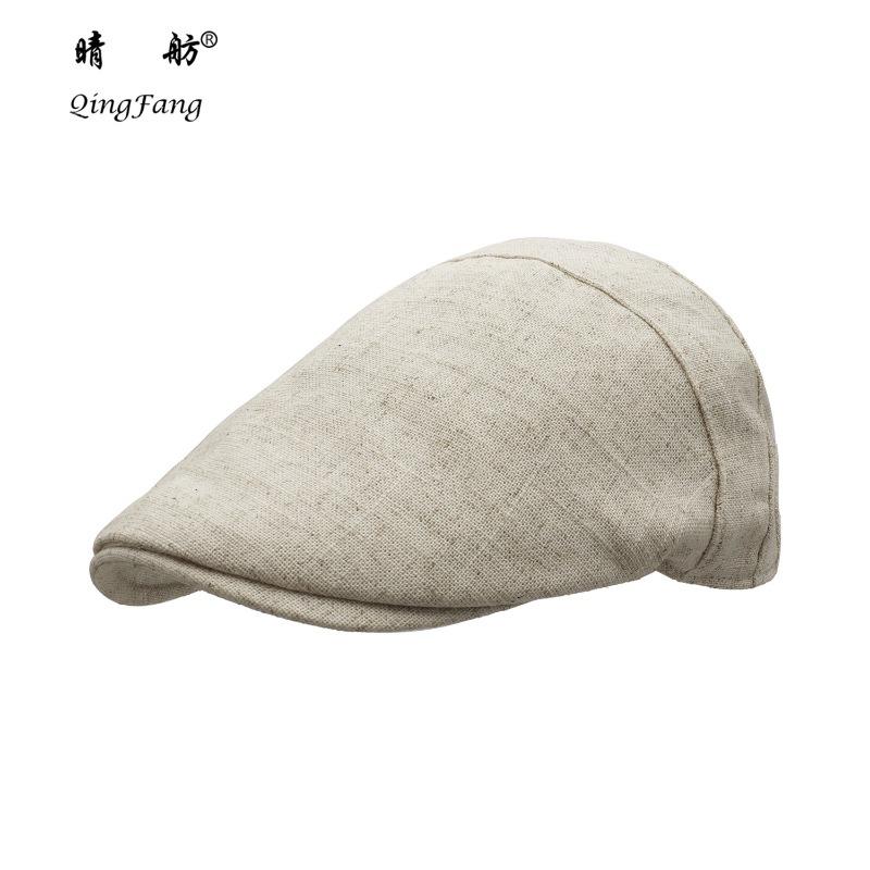 Daily literary style forward hat men's new linen beret retro casual painter newsboy hat