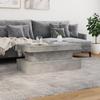 Coffee Table with LED Lights Concrete Grey 90 x 50 x 40 cm