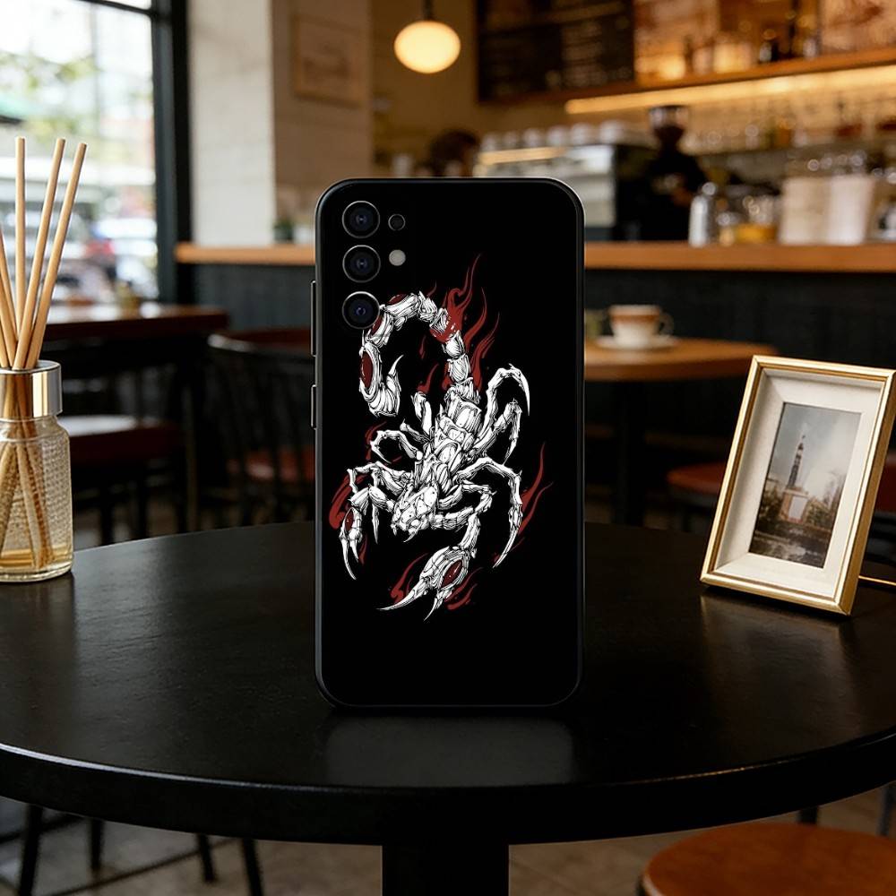 

Scorpion Totem Phone Case Black Silicone Soft For Samsung S25,S24,S21,S22,S23,S30,Ultra,S20,Plus,Fe,Lite Samsung S30plus5G