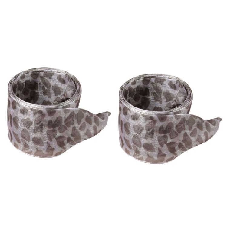1 Pair Leopard Print Sheer Gauze Shoe Laces for Women Casual Shoes Sneakers 4CM Width Decorative Shoelaces Shoestrings