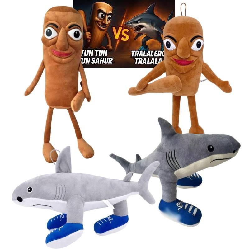 Shark Plush Toy With Pp Cotton Filling Short Plush Animal Stuffed Doll For Kids