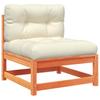 7 Piece Garden Sofa Set with Cushions Wax Brown Pine Wood