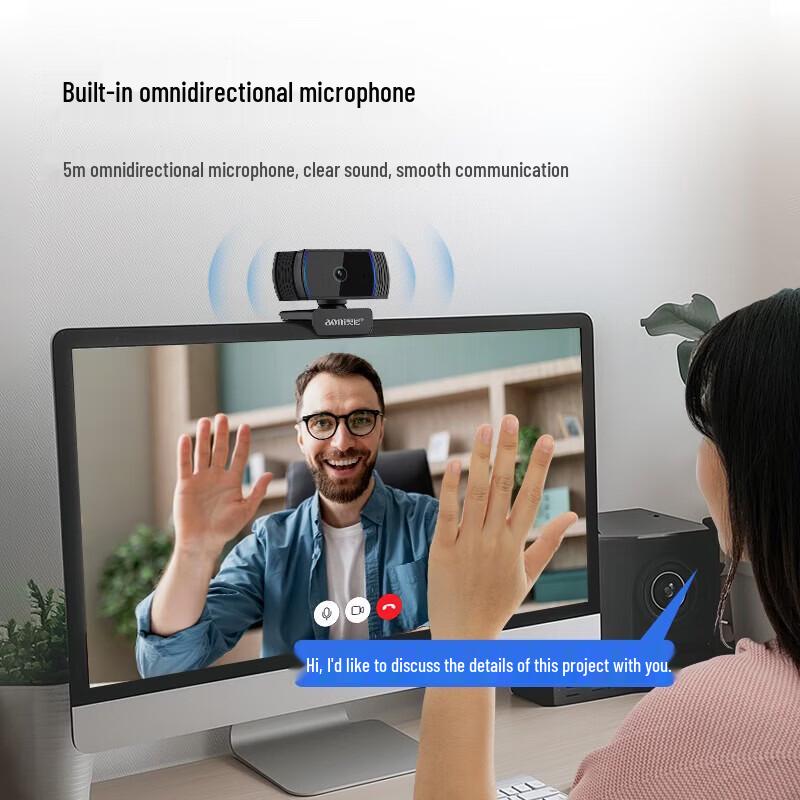 Aoni A10 1080P USB Webcam CN Plug (adapter Included)
