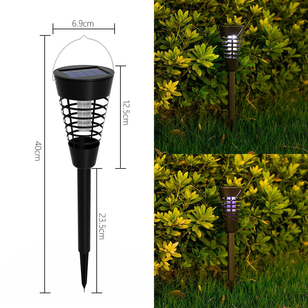 Solar-Powered Outdoor Mosquito Killer: Waterproof Electric Shock Repellent for Lawn, Courtyard, and Garden. Cone-Shaped Mosquito Killer Lamp