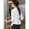 Skinny Solid Blazers Temperament Women's Pleated Spring Summer Thin Casual Office Lady Formal Simplicity Capable