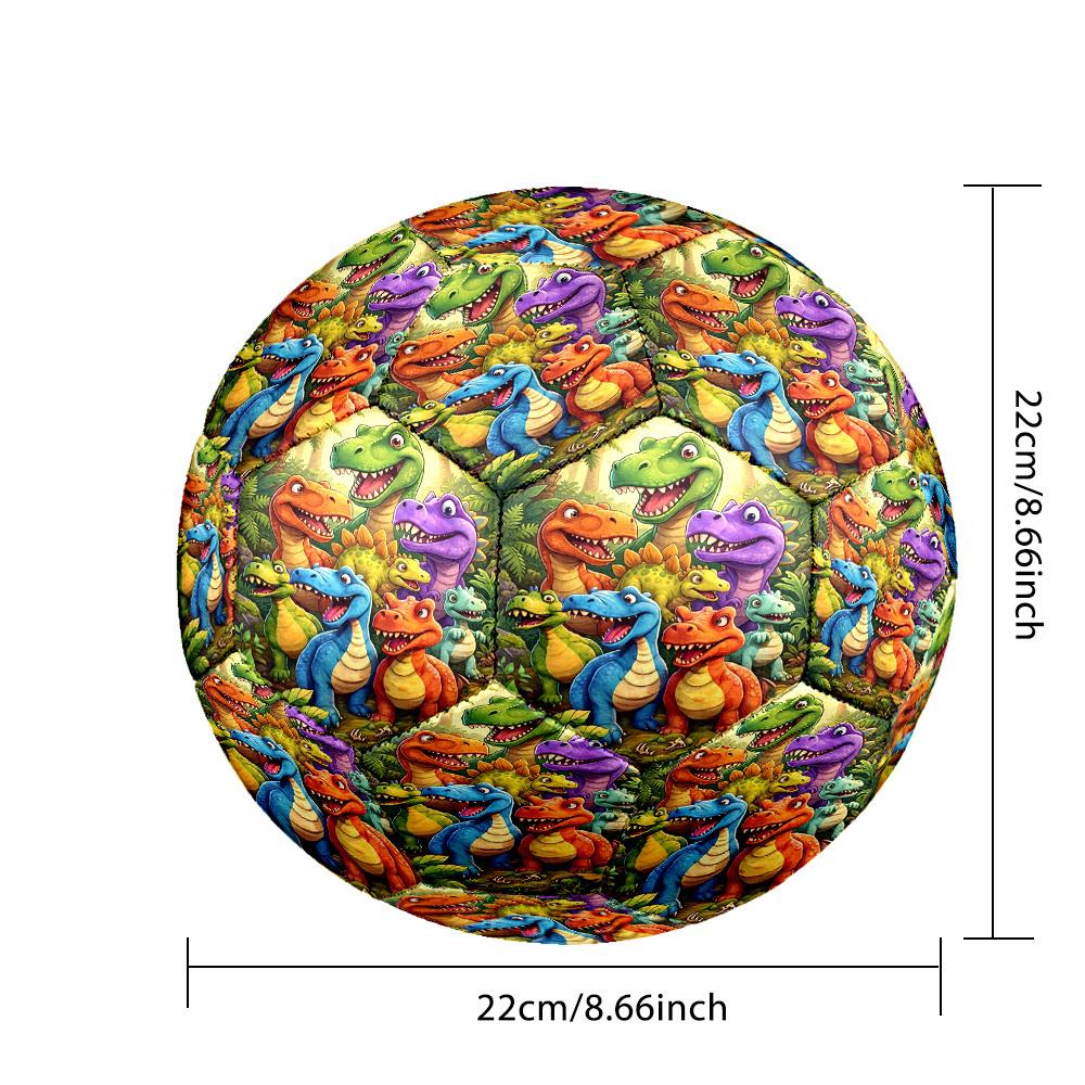 1pc Dinosaur Adventure Theme Soccer Ball Football, Size 5, Lightweight PVC, Outdoor Training Soccer Ball,Gift c6561