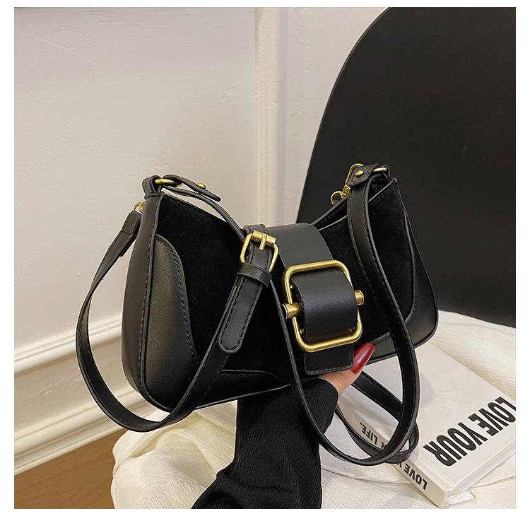 

Ретро сумка під пахвами Жіноча осінньо-зимова ніша з дизайном 2024 року Нова мода в Інтернеті через плече знаменитостей, сумка-месенджер чорний