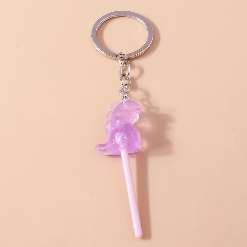 Lovely Resin Candy Lollipop Keychain Mini 3D Simulation Food Key Rings for Men Women Handbag Pendants DIY Kids Jewelry Gifts