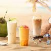 Thickened Plastic Transparent Cup Disposable Milk Tea Cupd Iced Coffee Latte Cold Drink Packaged Cup with Lid Hot and Cold Dual Use Drinking Utensils