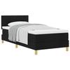 VidaXL Lit avec sommier et matelas noir 90x190 cm en tissu 3338883