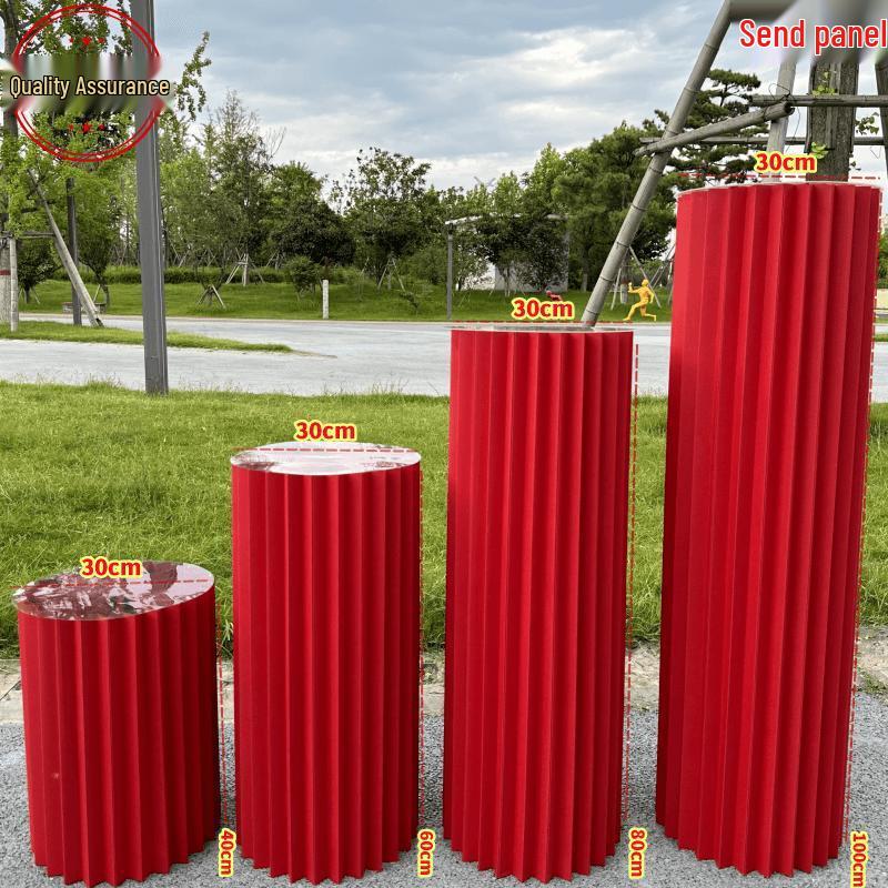 Wedding & Event Origami Dessert Display Stand - Round Foldable Columns for Cakes and Ornaments