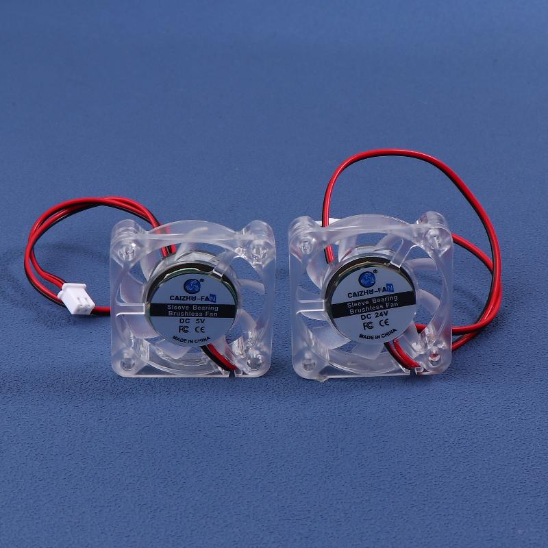 1 Piece Hydraulic Bearing Brushless 3D Printer Cooling Fan 4010 5/12/24V Transparent Cooling Fan For 3D Printer Dc 2Pin