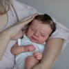 BZDOLL 46cm 18inch Asleep Art Reborn Baby Doll with 3D-paint Skin and Hand painting, Bebe Sleeping Girl Cloth Body Toy Lovely Kids Birthday Gift