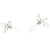 Europe and America Cross Border for Bridal Wedding Handmade Hairpin Hair Clasp Pin 2 Headdress Sets