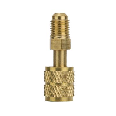 Nuovo Adattatore R410 Ottone 1/4" Maschio a 5/16" Femmina Tubo di Carica a Pompa Alta Qualità