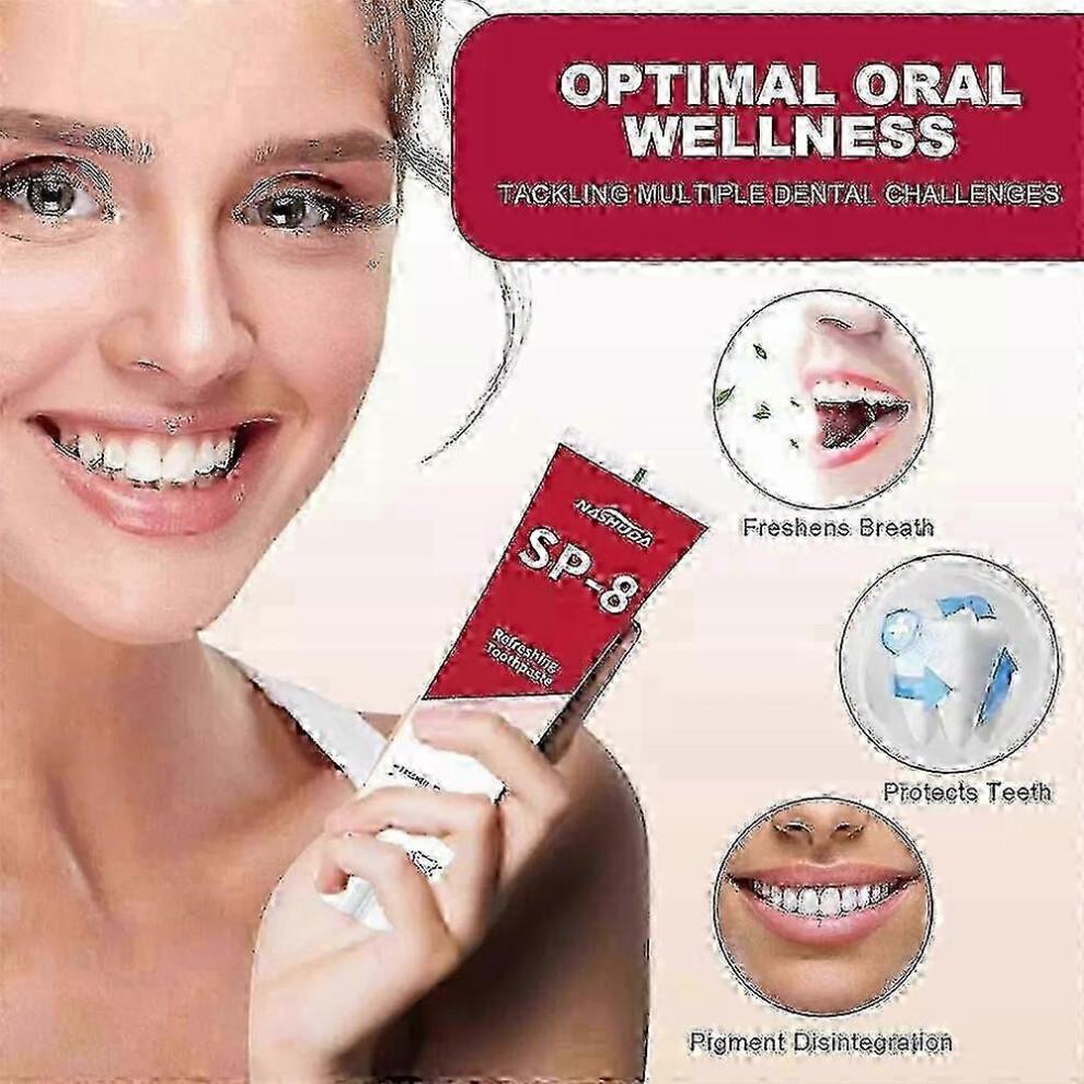 3X 100g SP-8 Probiotic Whitening Toothpaste Remove Bad Breath Dental Plate Stain