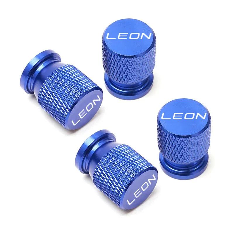 Car Wheel Tire Valve Caps Tyre Stem Covers Airdust Waterproof For Seat Leon Fr 1m MK1 MK2 MK3 Car Decor Airdust Waterproof 4Pcs