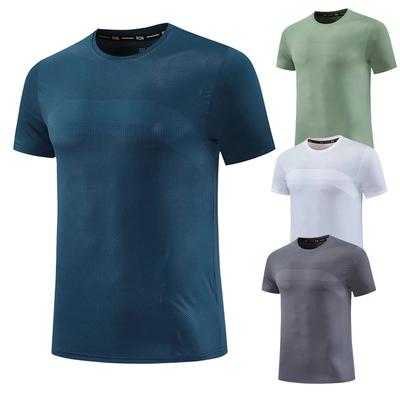 Summer Running Short-sleeved Men's Sports Sweat-absorbing Quick-drying Breathable Half-sleeved Loose Top Fitness Training Clothes T-shirt