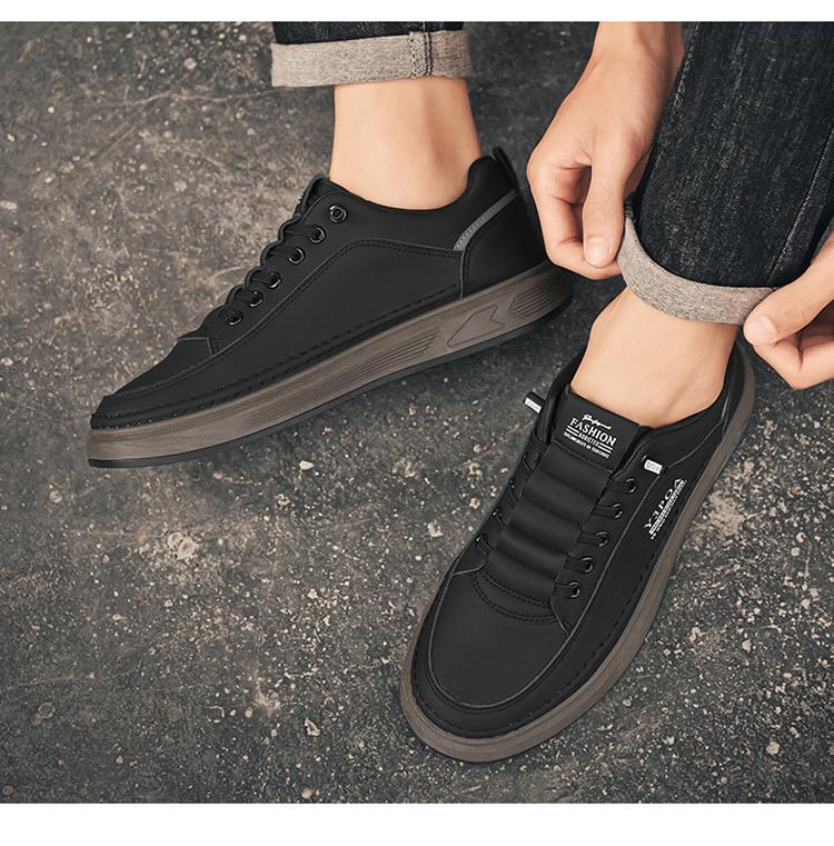 Pánské jarní trendy prodyšné bílé ležérní sportovní boty na silné podrážce 2025