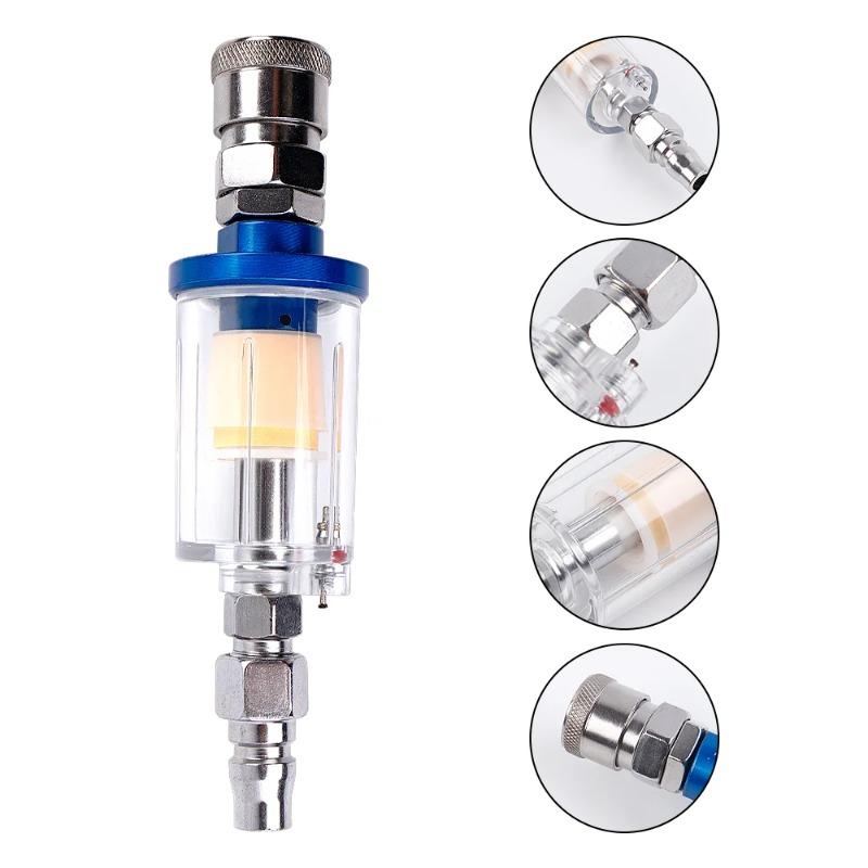 Air Oil Water Separator Filter Kit 1/4‘’ Thread With Moisture Trap Spray Gun Pressure Parts Air Compressor Tool JPN Interface