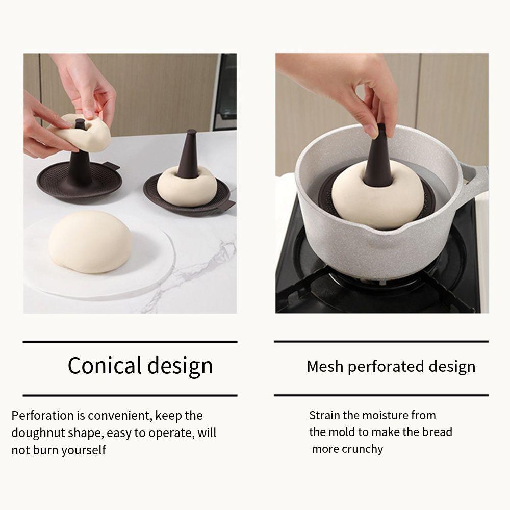 6Pcs Coffee Silicone Donut Mold Conical Shape Bread Mold for Baking Bagel Pans Set Donut