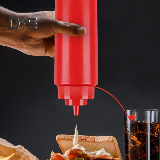 4ks kuchyňské plastové lahvičky na koření s víčkem Multifunkční lahvička na vymačkávání pigmentu 250ml lahvičky na koření bez BPA pro