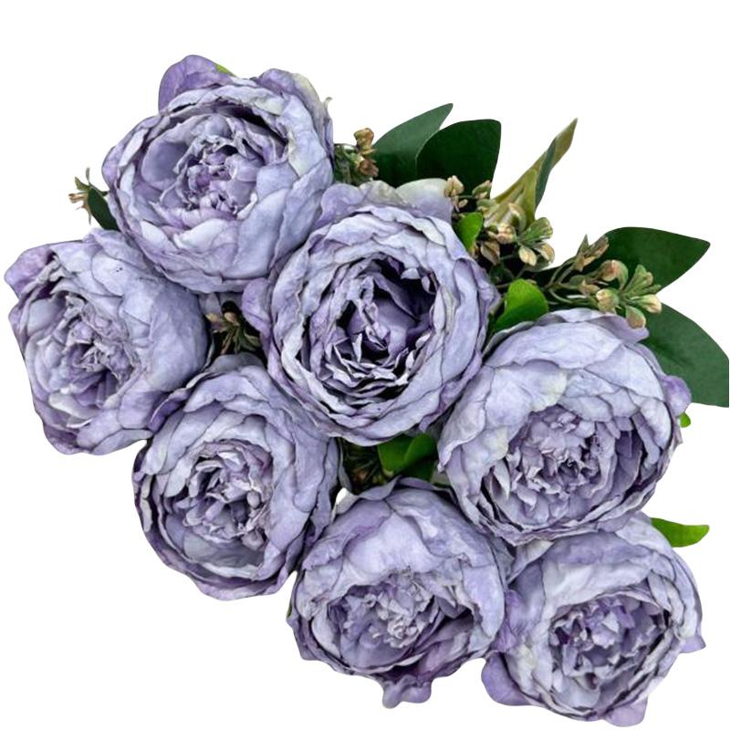 

Artificial Flower Decoration Bouquet Simulation Flower Decoration Low Maintenance Decor Stylish Wedding Accessories фиолетовый