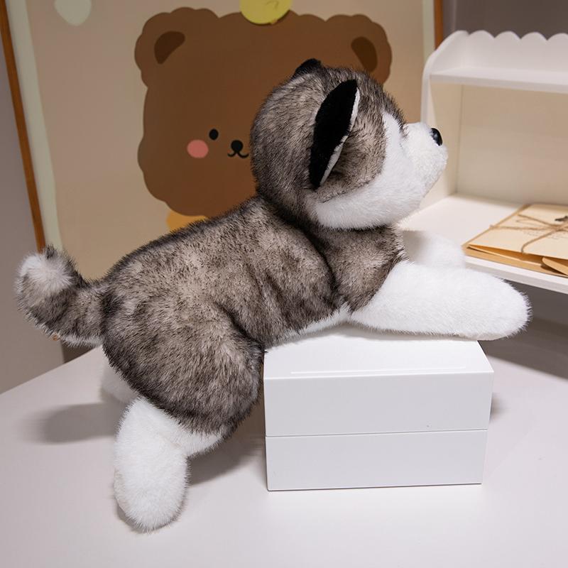 30-50cm Cute Husky Simulated Plush Dolls Soft Dog Pillow Kawaii Animals Toys Lucky Birthday Gifts For Girls Boys Home Decor