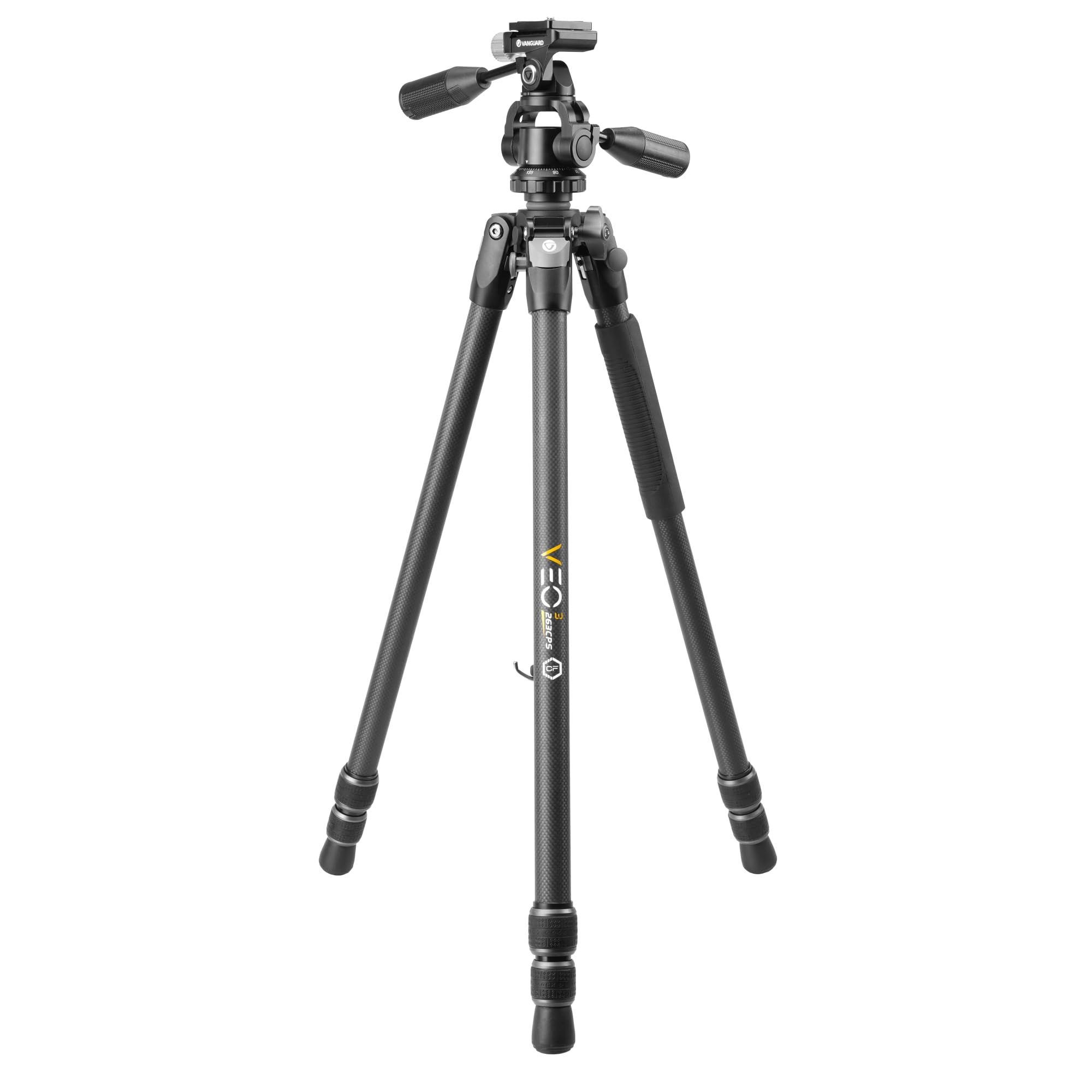 VANGUARD VEO3 263CPS Treppiede per fotocamera VEO 3 Series Professional 26 Diametro gambe Compatibile Testa panoramica Treppiede in carbonio a 3 livelli Riprese video Uccelli selvatici