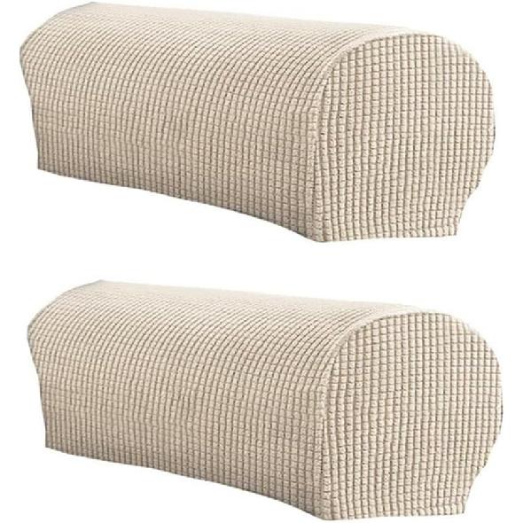 LINGXIYA Set of 2 Sofa Armrest Cover, Soft Stretch Arm Cover for Recliners Sofas Chairs,Couch Furniture Armrest Protector Covers