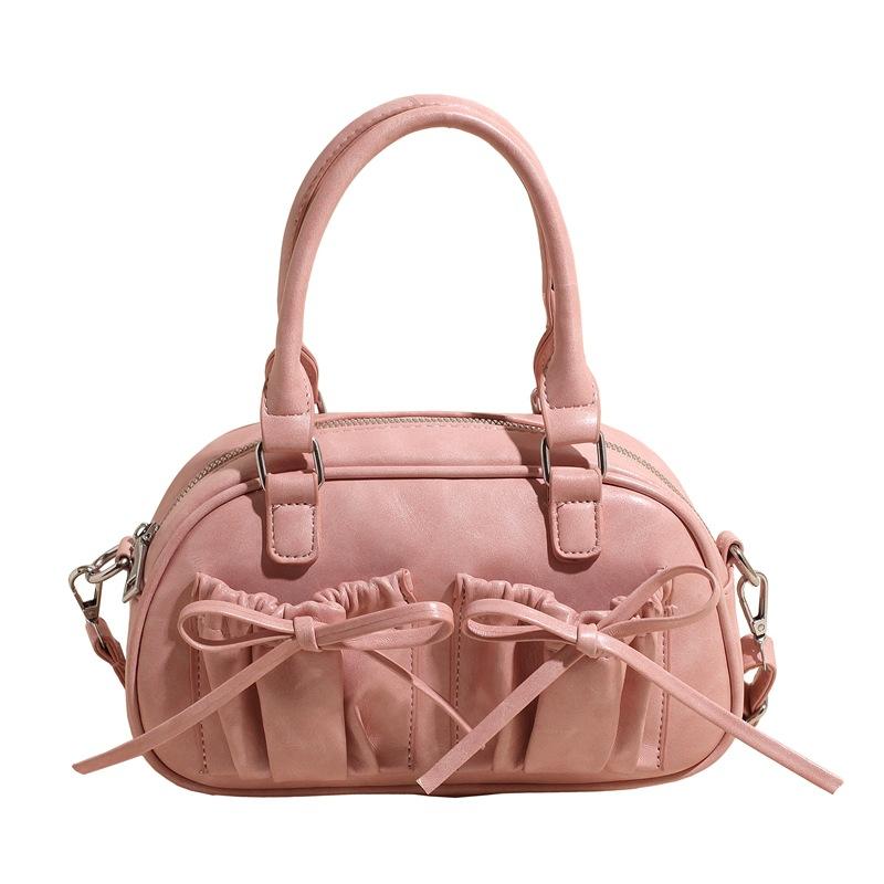 New spring and summer bags, women's handbags, straps, bows, large-capacity shoulder messenger bags