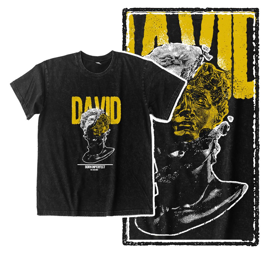 Michelangelo David Graphic T Shirt Men Vintage Washed Tee 100% Cotton Classical Art Streetwear Shirt