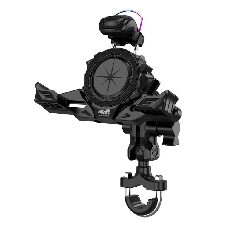 Motorcycle Phone Mount with Vibration Dampener Handlebar Cellphone Mount for Bike Motorcycle Scooter ATV/UTV Fit 6.1-7.2" Phone