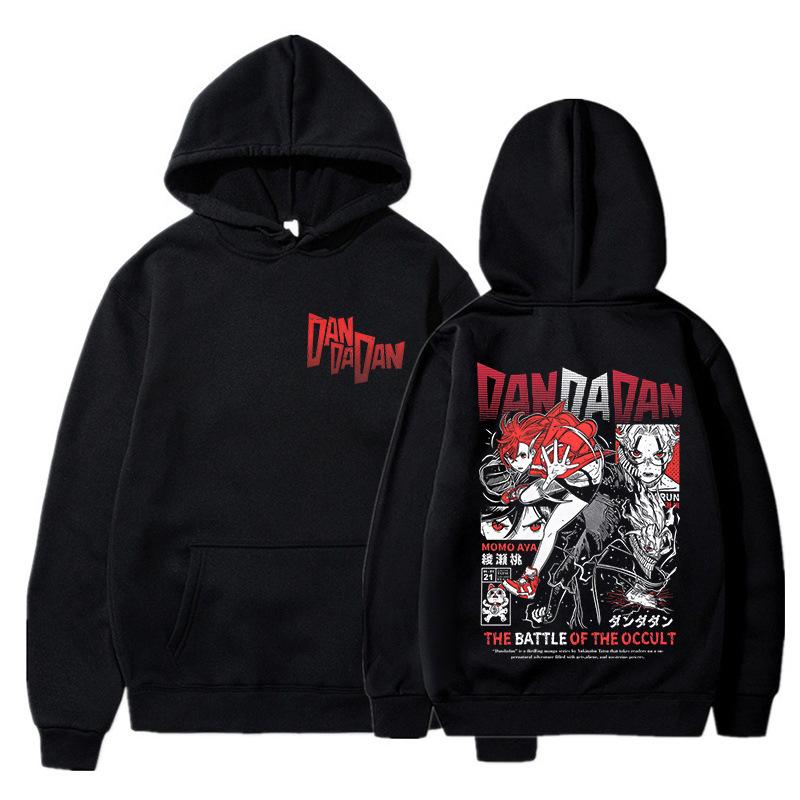 Anime DANDADAN Hoodies Manga Ayase Momo Okarun Hoodie Herren Damen Lässiger Hoodie Mode Streetwear Dan Da Dan Kapuzensweatshirts