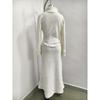 Vestido Largo de Manga Larga Ajustado de Forro Polar para Mujer Otoño Invierno Cremallera Cuello Polo Casual para Transfronterizo Europeo Americano