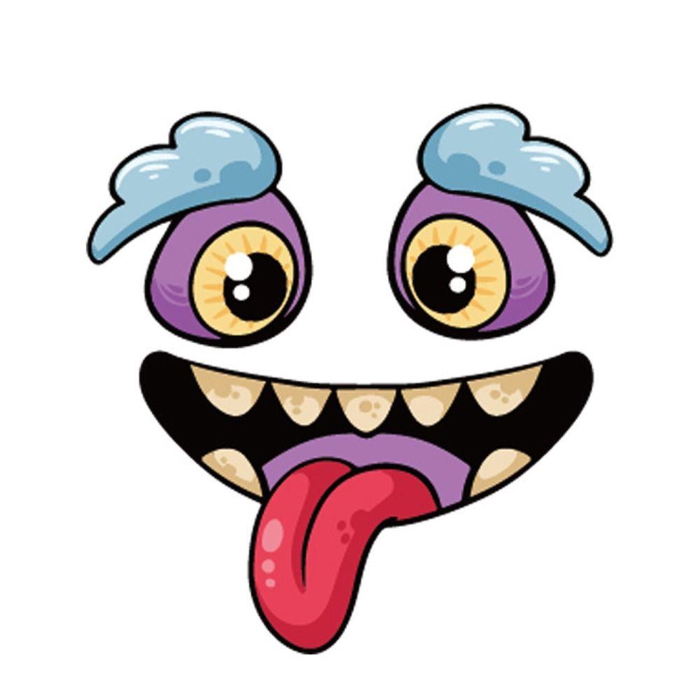 Waterproof Expressions Stickers PVC Self-adhesive Stickers  Mischievous Party Gifts