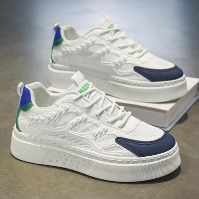 Herrenschuhe Herbst neue atmungsaktive Canvas-Schuhe Herren vielseitige Plateau-Schuhe weiße Schuhe Sport und Freizeit Board-Schuhe